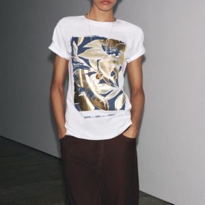 METALİK BASKILI T-SHIRT - از برند زارا