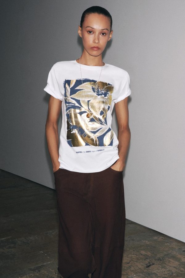 METALİK BASKILI T-SHIRT - از برند زارا