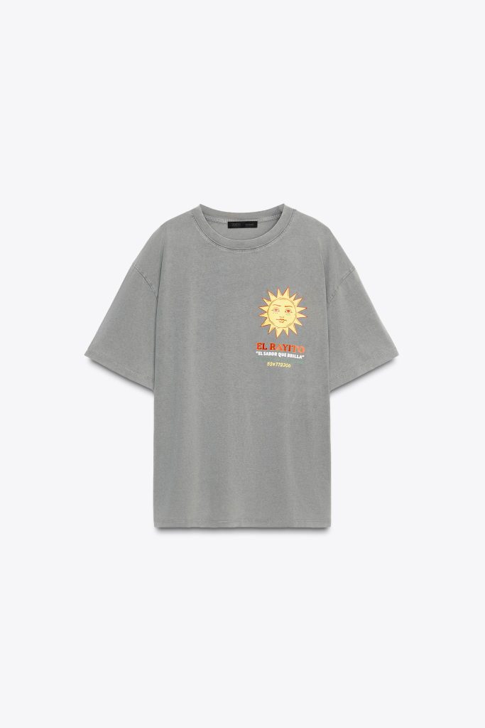 SLOGAN BASKILI T-SHIRT - از برند زارا