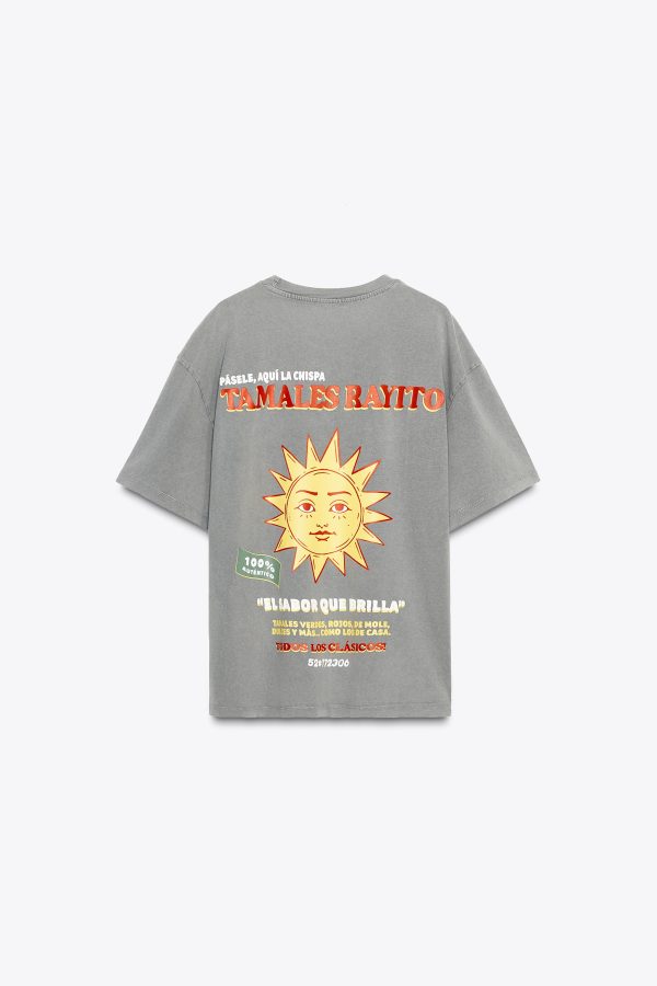 SLOGAN BASKILI T-SHIRT - از برند زارا