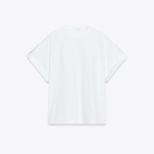 تی‌شرت پنبه‌ای یقه گرد آستین کوتاه از برند زارا (زنانه)