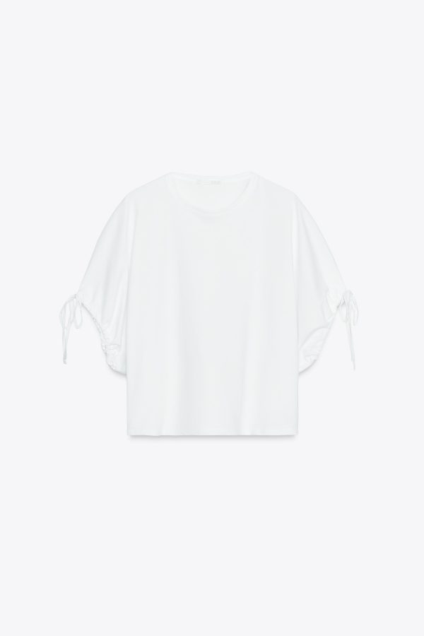 BAĞCIKLI PAMUKLU T-SHIRT - از برند زارا