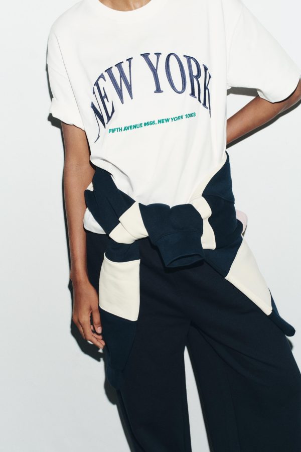 PAMUKLU SLOGANLI T-SHIRT - از برند زارا