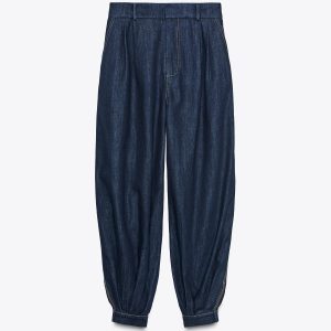 شلوار جین با کمر متوسط و جیب از برند زارا (زنانه)