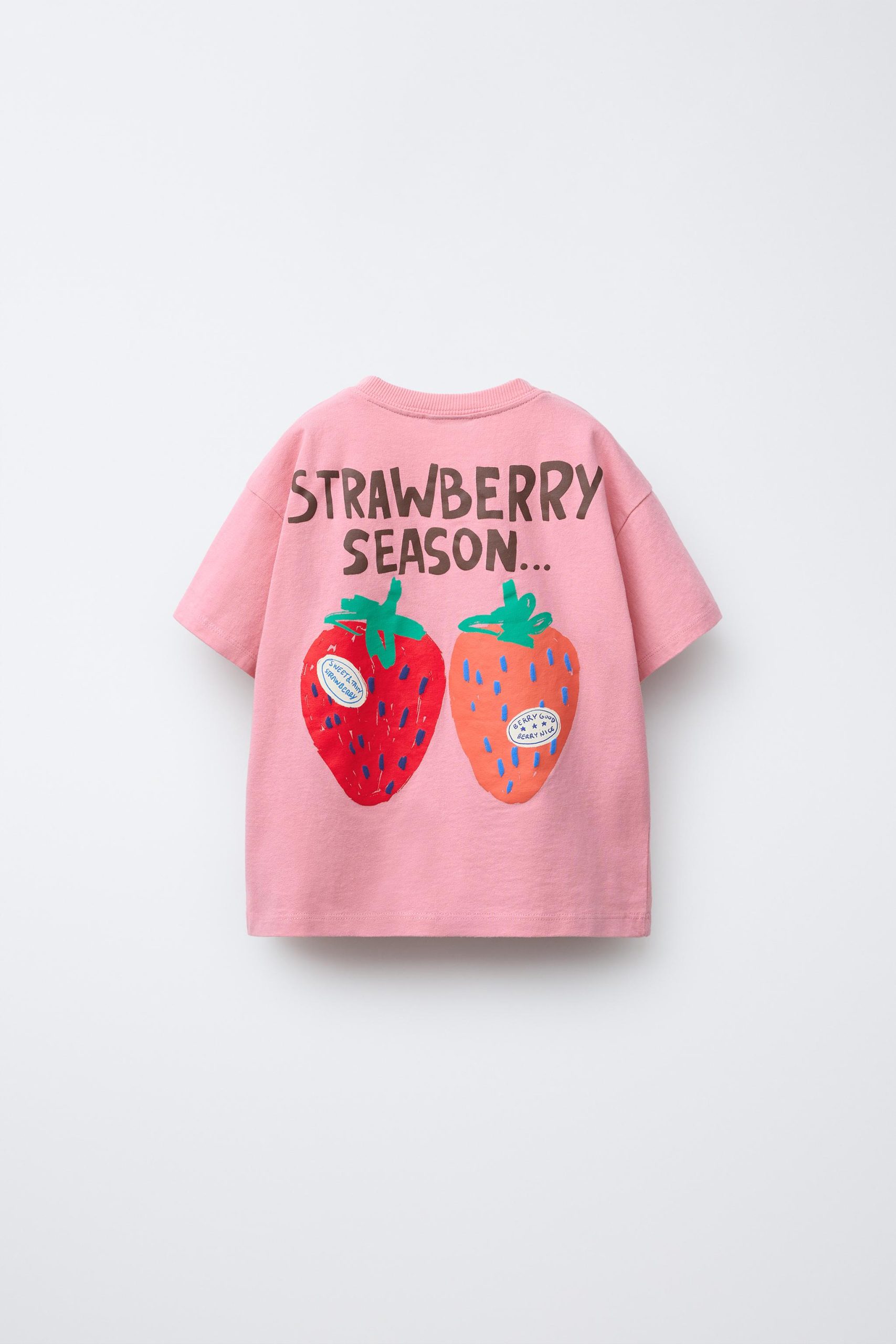 تیشرت یقه گرد میوهای پنبهای از برند زارا (بچه گانه)