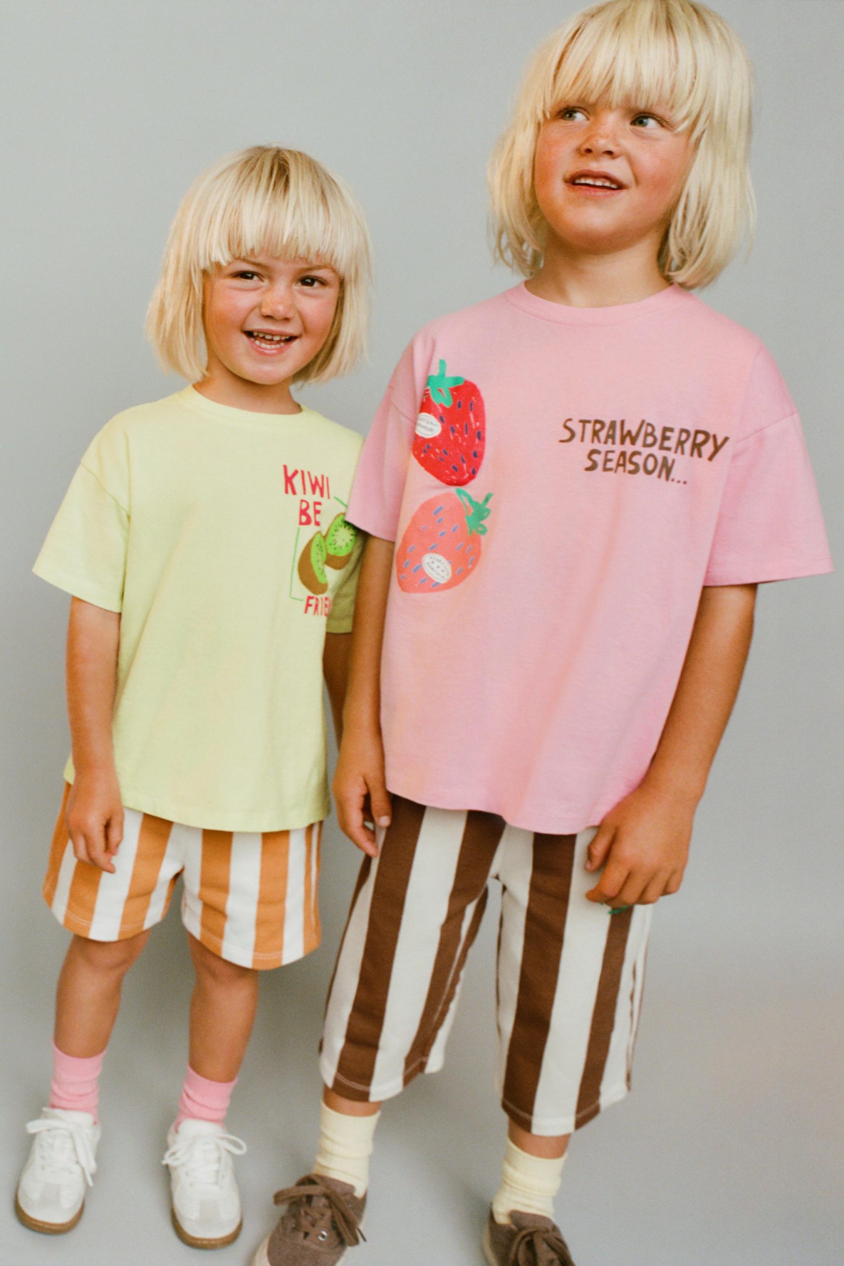 تیشرت یقه گرد میوهای پنبهای از برند زارا (بچه گانه)