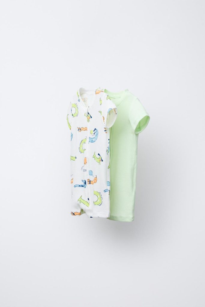 بسته دو عددی پیژامه کوتاه زنانه از برند زارا (بچه گانه)