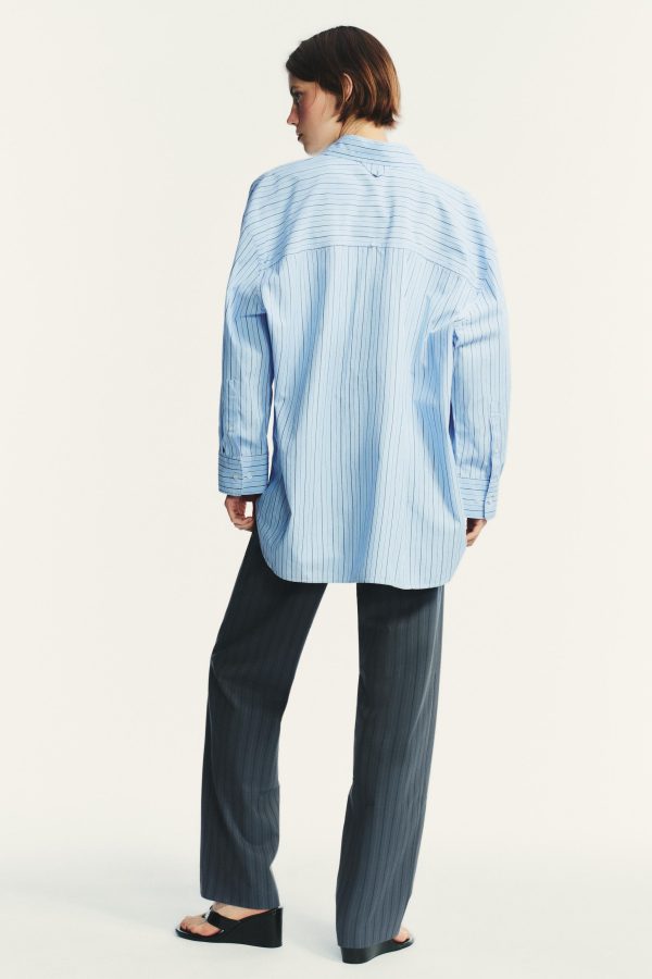 ÇİZGİİ OVERSIZE POPLİN GÖMLEK - از برند زارا