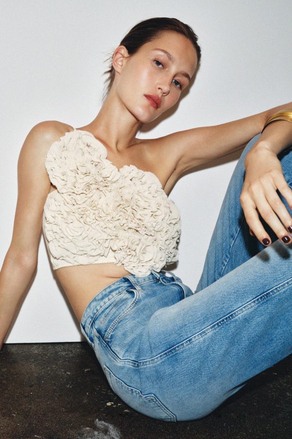 ÇİÇEK DETAYLI CROP TOP - از برند زارا