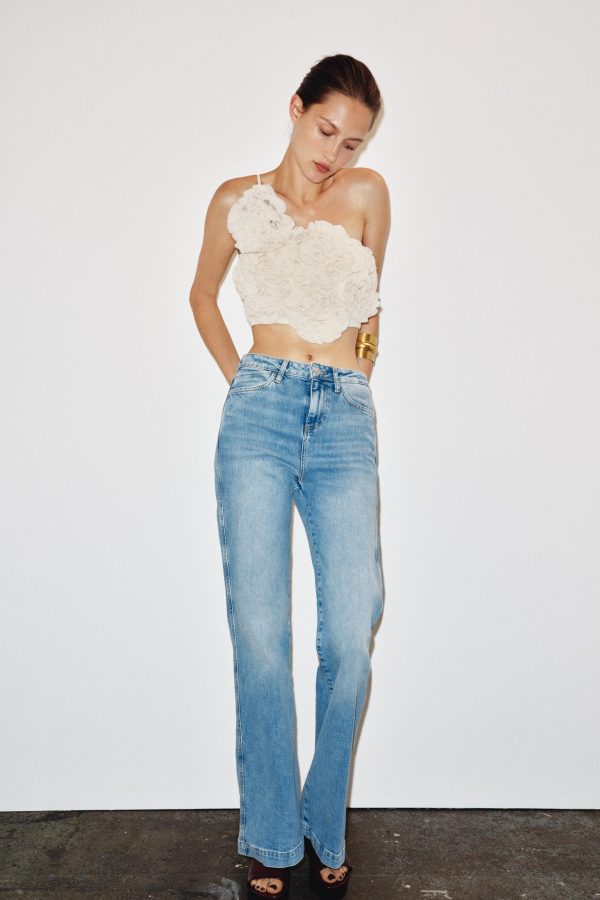 ÇİÇEK DETAYLI CROP TOP - از برند زارا