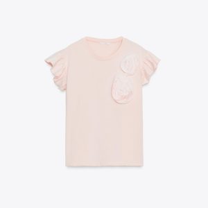 KABARTMALI GÜLLÜ T-SHIRT - از برند زارا
