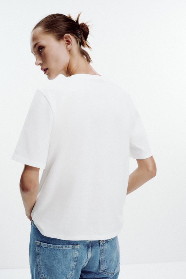 HACİMLİ ÇİÇEKLİ T-SHIRT - از برند زارا
