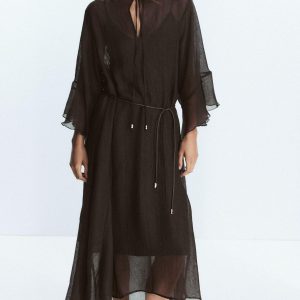KEMERLİ KAFTAN ELBİSE - از برند زارا