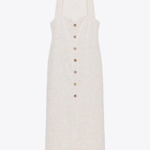 پیراهن میدی بدون آستین یقه قلبی از برند زارا (زنانه)