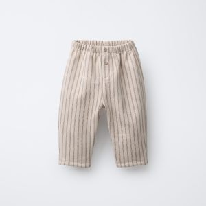 شلوار گشاد راه‌راه با کمر الاستیک از برند زارا (بچه گانه)