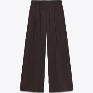 شلوار بلند کمر کشی عریض جیب‌دار از برند زارا (زنانه)