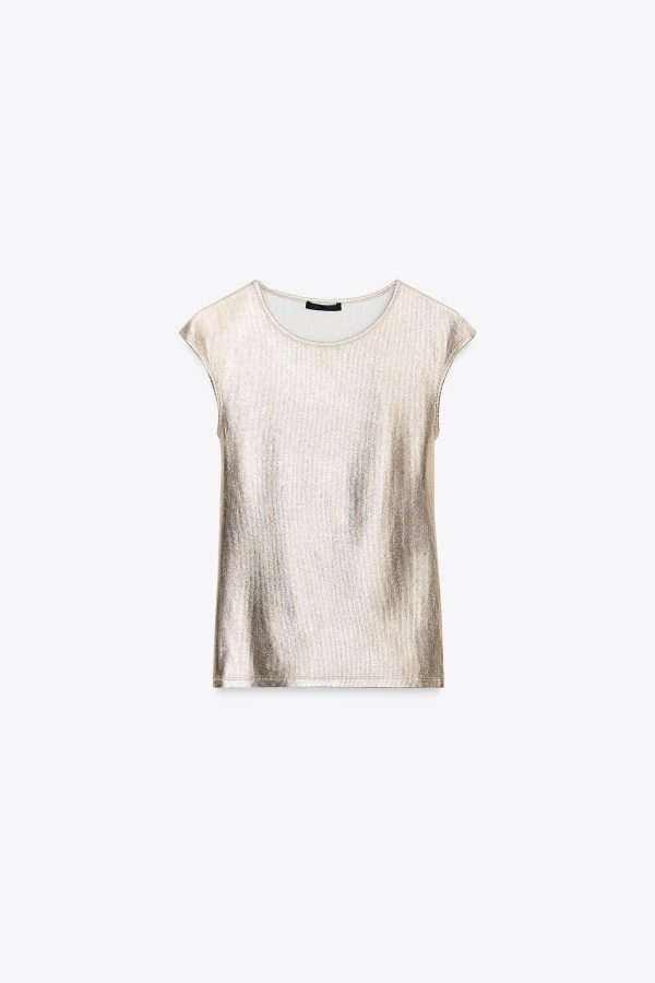 METALİK T-SHIRT - از برند زارا