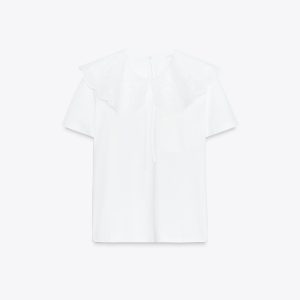 تی‌شرت کوتاه‌دامن یقه نوزادی رنگی از برند زارا (زنانه)