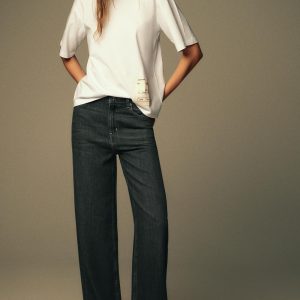 تی‌شرت پنبه‌ای یقه گرد آستین کوتاه از برند زارا (زنانه)