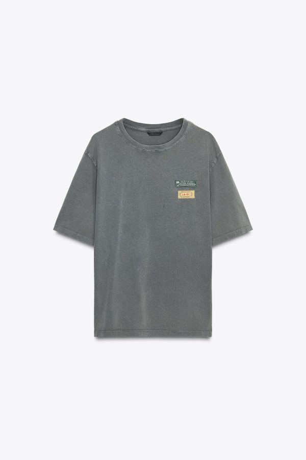 YAMALI SOLUK EFEKTLİ T-SHIRT - از برند زارا