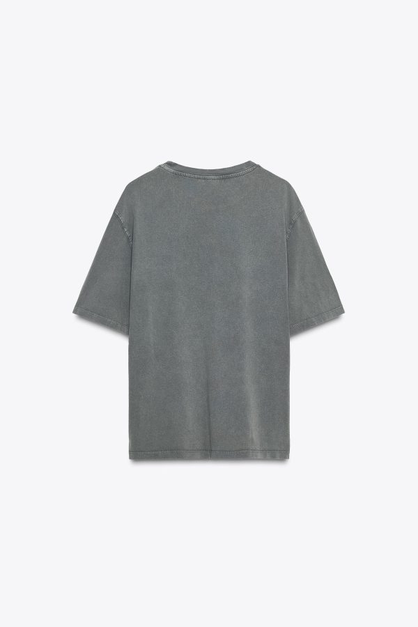 YAMALI SOLUK EFEKTLİ T-SHIRT - از برند زارا