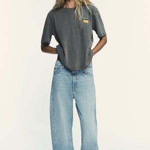 YAMALI SOLUK EFEKTLİ T-SHIRT - از برند زارا