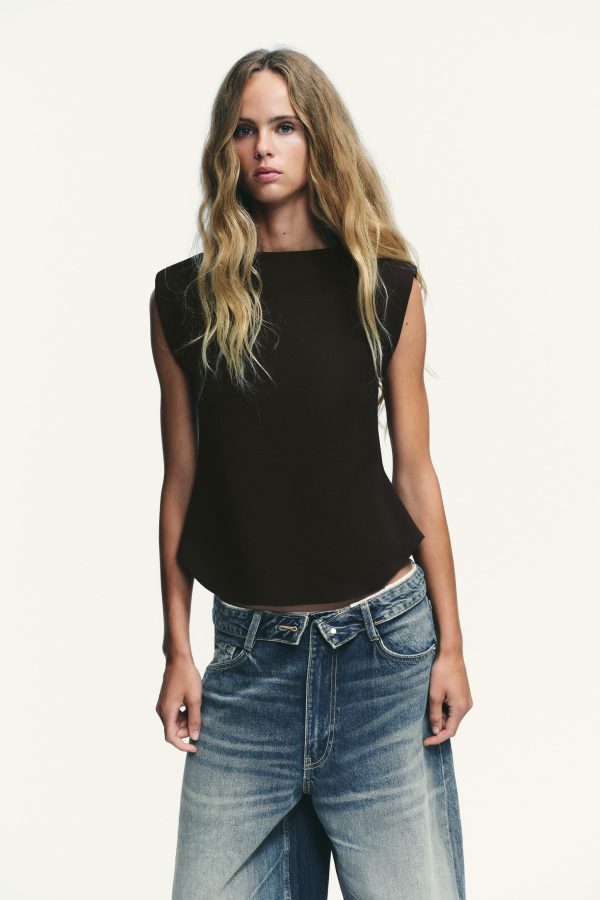 VATKALI PEPLUM KREP TOP - از برند زارا