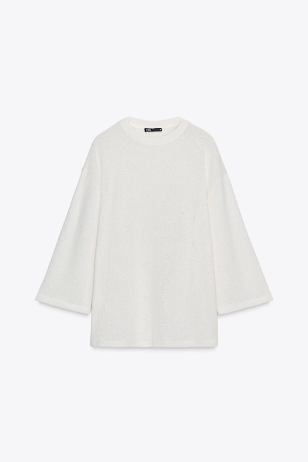 OVERSIZE KESİK ÖRGÜ T-SHIRT - از برند زارا