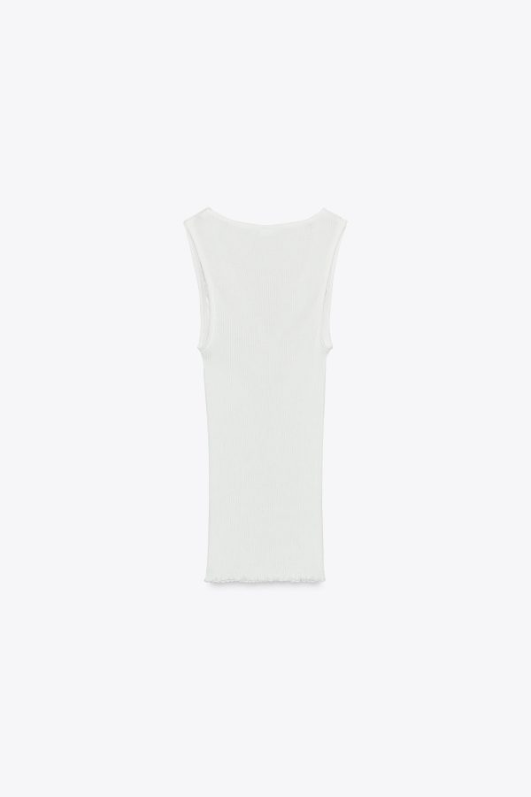 DANTEL DETAYLI FİTİLLİ T-SHIRT - از برند زارا