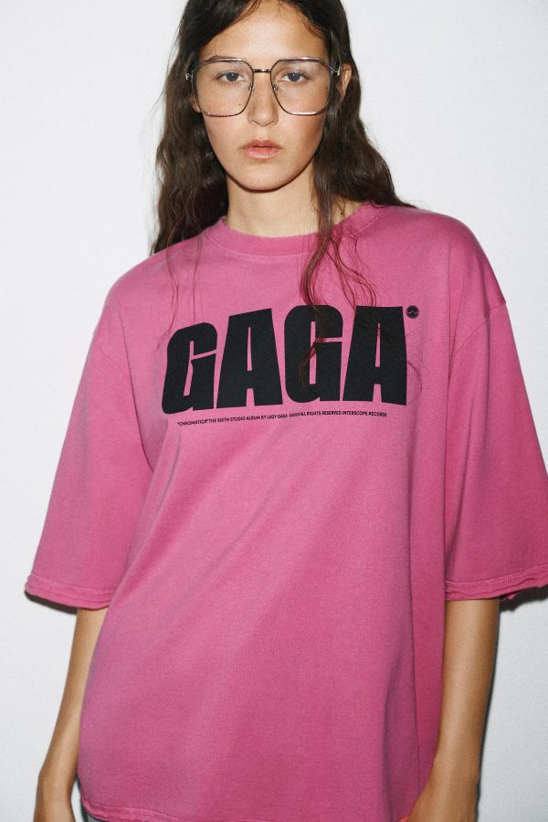 LADY GAGA YIKAMA EFEKTLİ T-SHIRT - از برند زارا