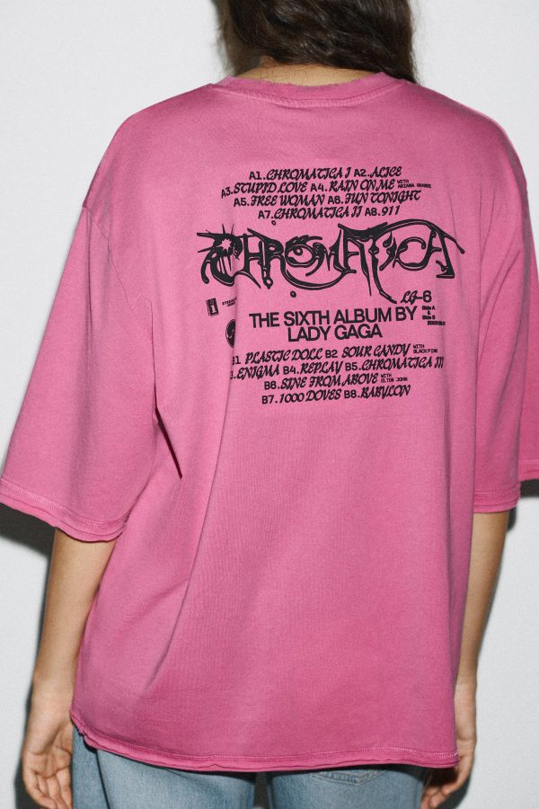 LADY GAGA YIKAMA EFEKTLİ T-SHIRT - از برند زارا