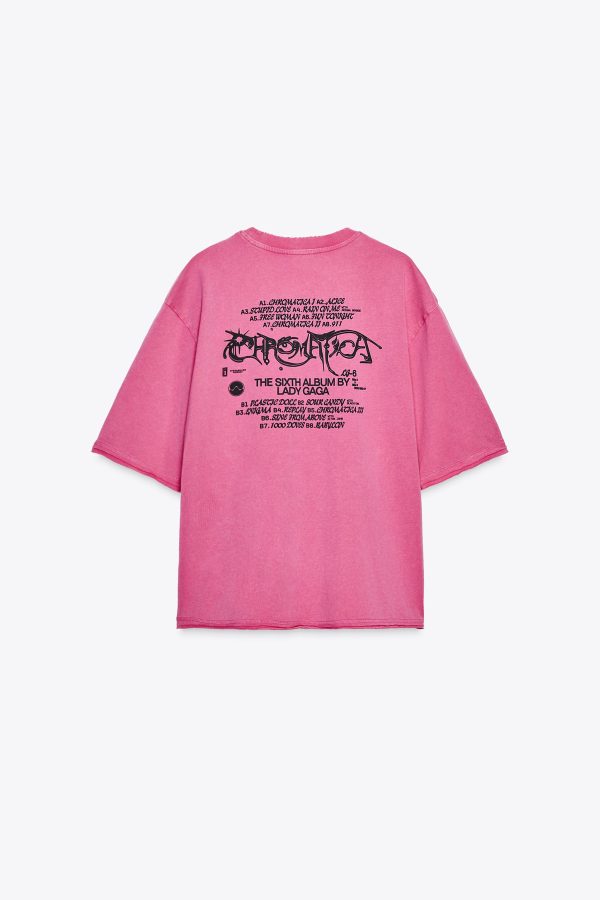 LADY GAGA YIKAMA EFEKTLİ T-SHIRT - از برند زارا