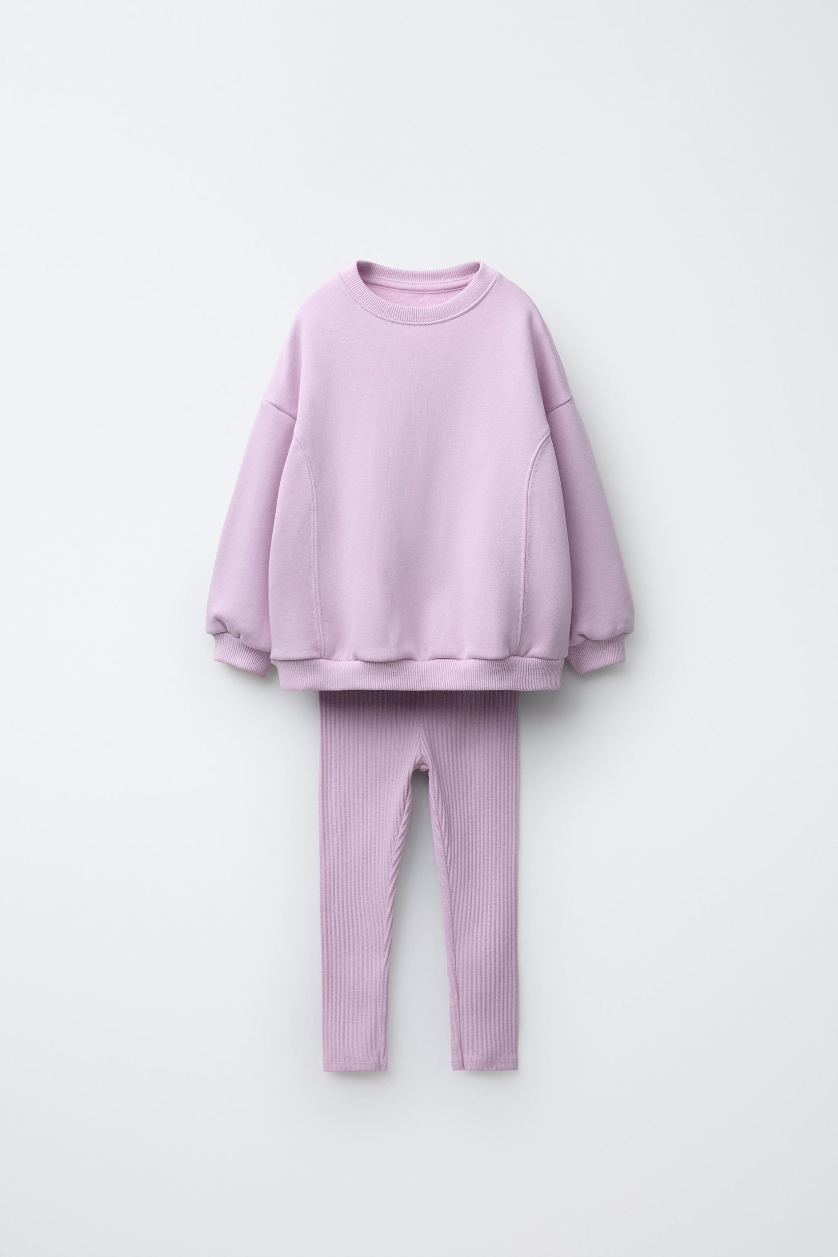 ست سویشرت با کلاهدار و شلوار جین فیتیلی - برند زارا (بچه گانه)