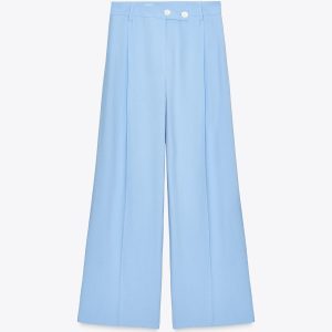 شلوار بلند کمر بلند با جیب از برند زارا (زنانه)