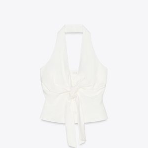 جلیقه یقه هالتر با جزئیات گره‌ای از برند زارا (زنانه)