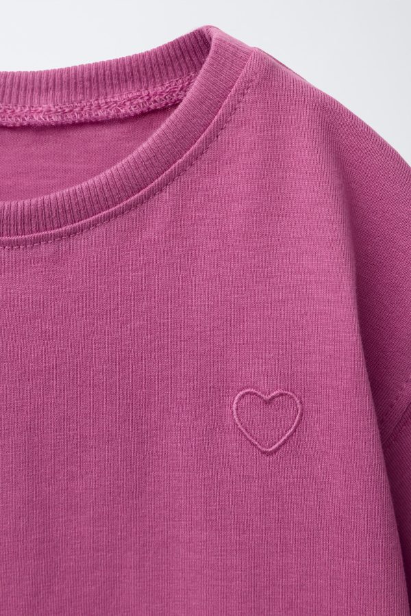 NAKIŞLI KALPLİ BASIC T-SHIRT - از برند زارا