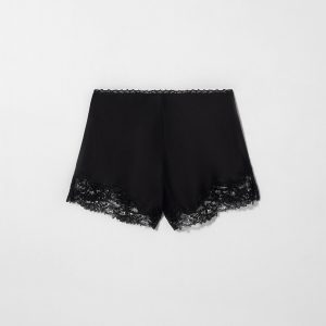 شورت ابریشمی متوسط با دانتل از برند زارا (زنانه)