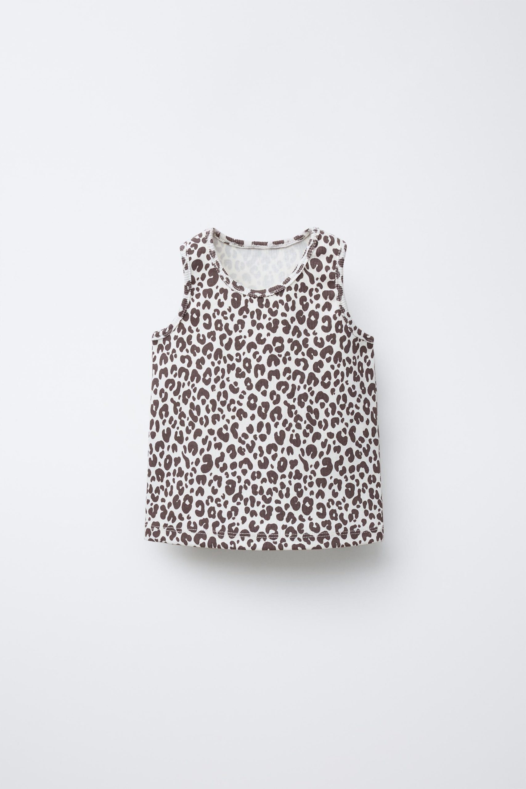 تیشرت یقه گرد بدون آستین پنبهای از برند زارا