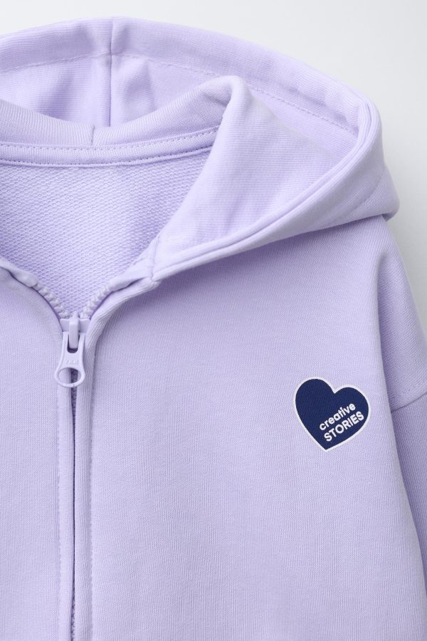 KALP BASKILI FERMUARLI SWEATSHIRT - از برند زارا