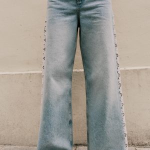 شلوار جین کمر بلند و گشاد از برند زارا (زنانه)