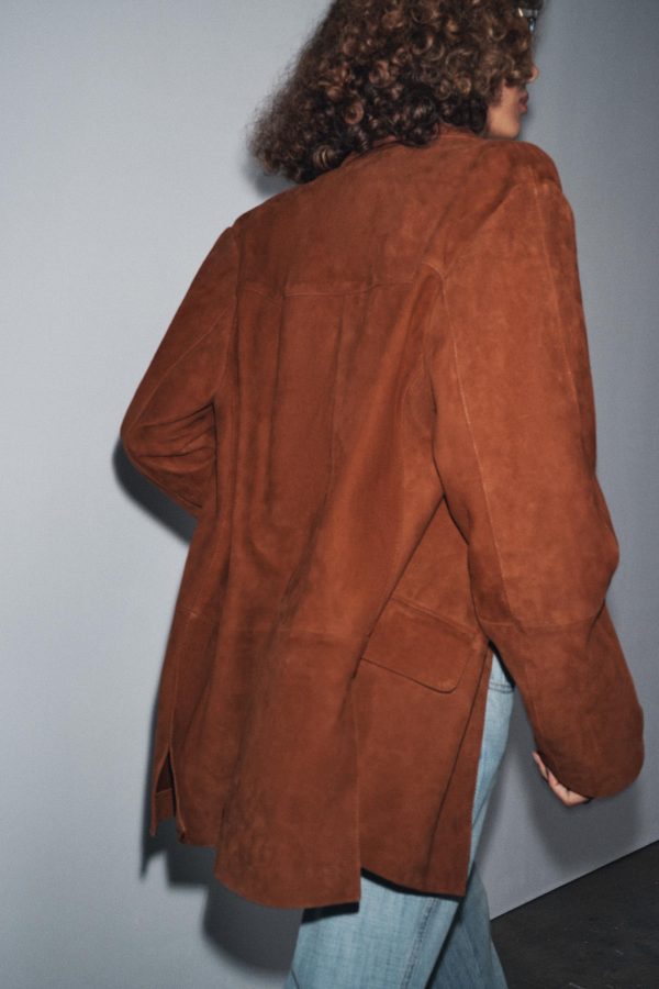 OVERSIZE ÜET DERİ BLAZER ZW COLLECTION LIMITED EDITION - از برند زارا