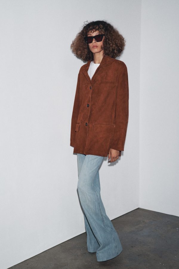 OVERSIZE ÜET DERİ BLAZER ZW COLLECTION LIMITED EDITION - از برند زارا