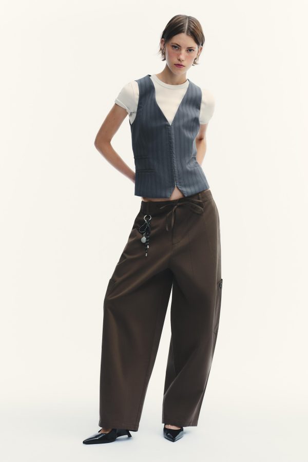 İNCE ÇİZGİİ CROP YELEK - از برند زارا