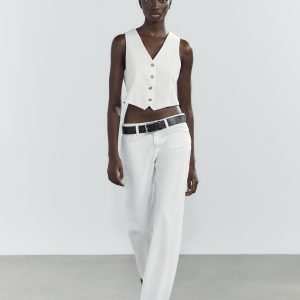 ARKASI CUT-OUT DETAYLI YELEK - از برند زارا