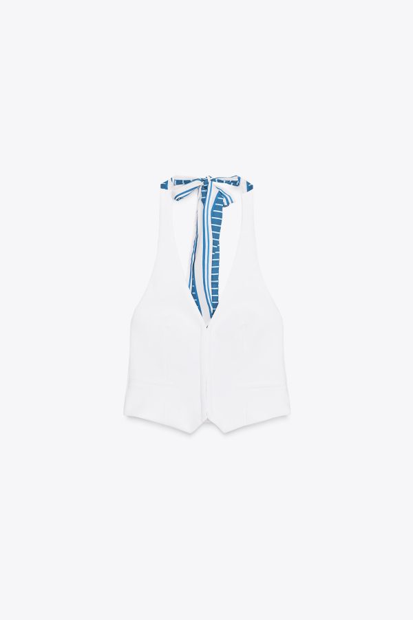 HALTER YAKA PAÇVRA YELEK TOP - از برند زارا
