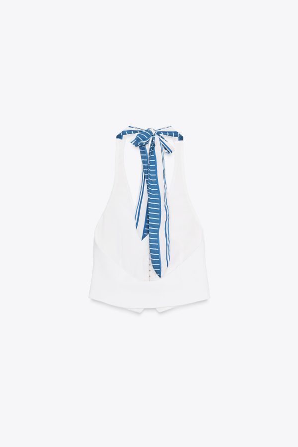 HALTER YAKA PAÇVRA YELEK TOP - از برند زارا