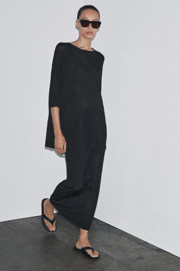 DÜZ ÖRGÜ OVERSIZE TOP - از برند زارا