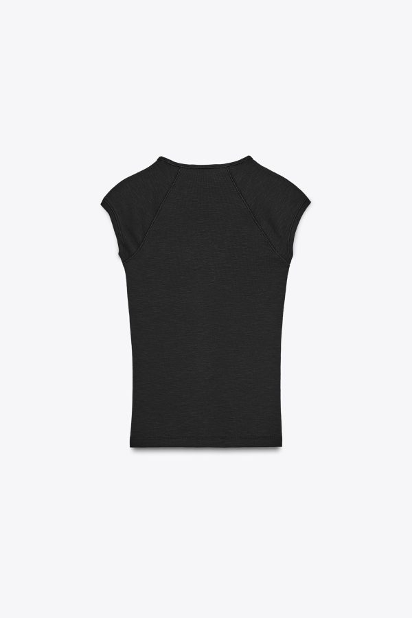 V YAKA FITILLI T-SHIRT - از برند زارا