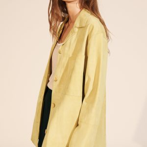 پیراهن چرم سوئدی یقه چنتیک آستین بلند از برند زارا (زنانه)