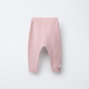 شلوار بافتنی کمر الاستیک گلدار از برند زارا (بچه گانه)